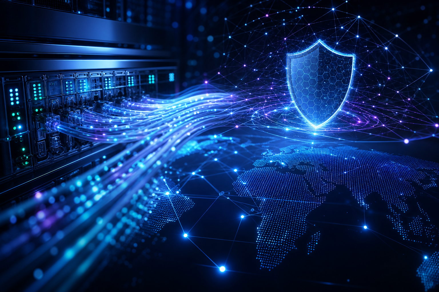 Multi-homed network transit with DDoS-aware routing and fiber backbone